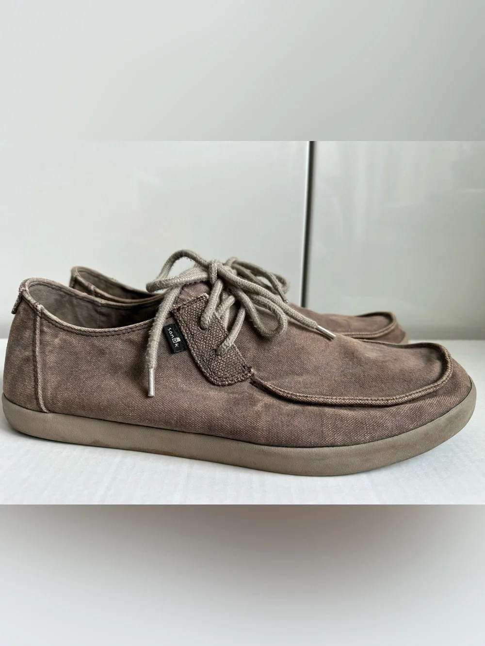Sanuk Nu-Nami men's canvas shoes brown Size 12